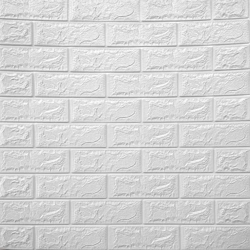3D Brick Self Adhesive Wall Stickers (White) 3D Brick Self Adhesive Wall Stickers (White)