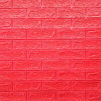 3D Brick Self Adhesive Wall Stickers (Red)