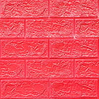 3D Brick Self Adhesive Wall Stickers (Red)