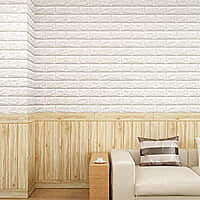 3D Brick Self Adhesive Wall Stickers (White) 3D Brick Self Adhesive Wall Stickers (White)