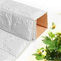 3D Brick Self Adhesive Wall Stickers (White) 3D Brick Self Adhesive Wall Stickers (White)