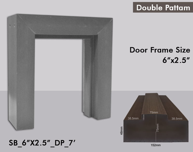 WPC Door Frame 6" X 2.5" WPC Door Frame 6" X 2.5"